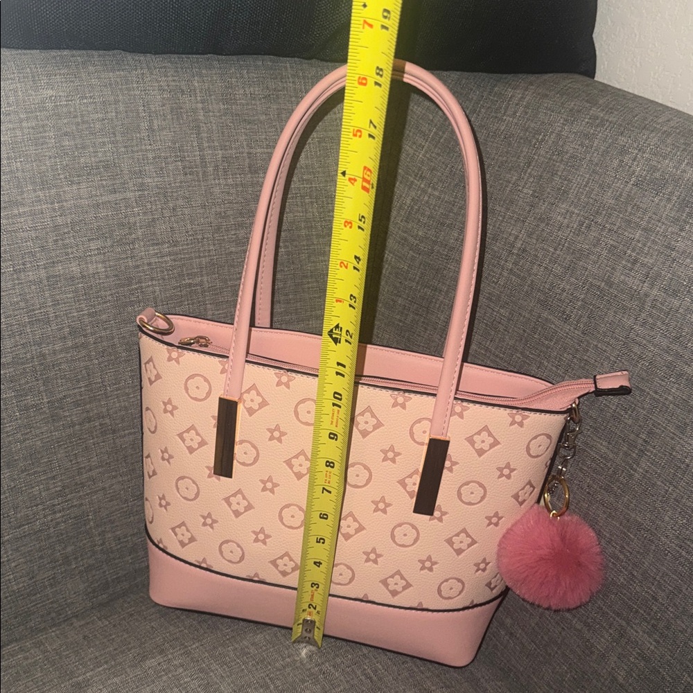 Fashion Stylish Pink Tote Bag with Wallet - Picture 12 of 13